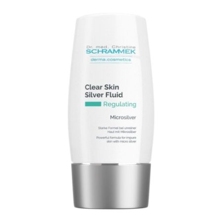 Clear Skin Silver Fluid kan bruges som makeup-base for uren hud.